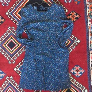 Zara floral mid-sleeve dress with tie back